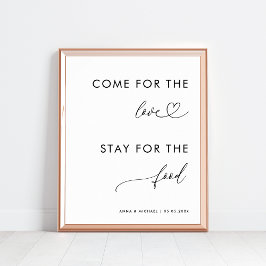 Poster Vem para o Amor Ficar para o Sinal de Casamento do