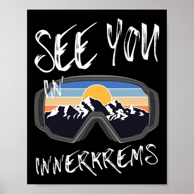 Poster Vemo-Nos Em Innerkrems Kärnten Vacting Ski Goggles (Frente)