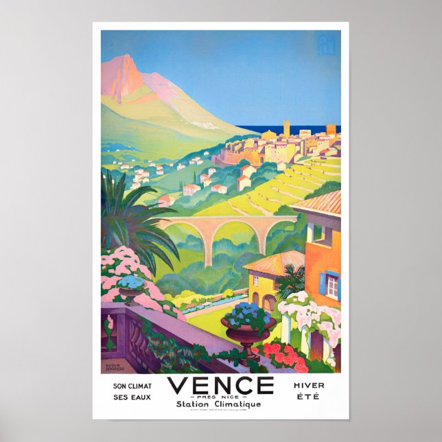 Poster Vence France viagens vintage (Frente)