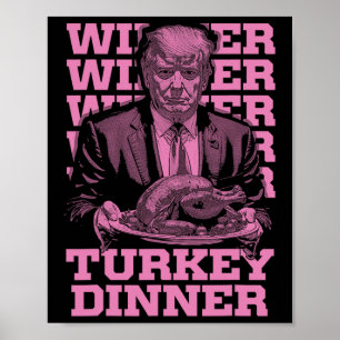 Poster Vencedor da Turquia Janta Engraçado Trump Thanksgi