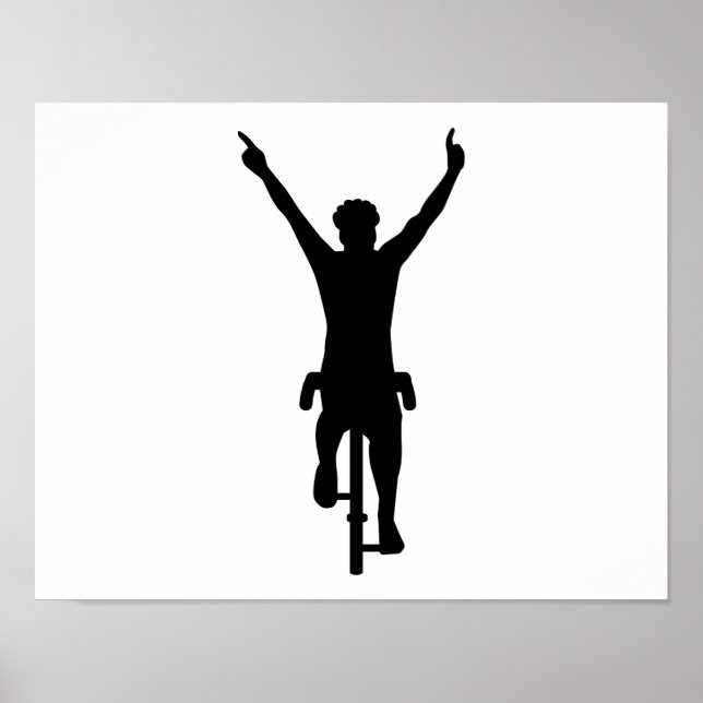 Poster Vencedor do ciclista (Frente)