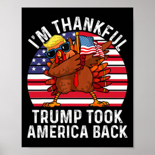 Poster Vencedor, sou grato Trump Won, levou a América de