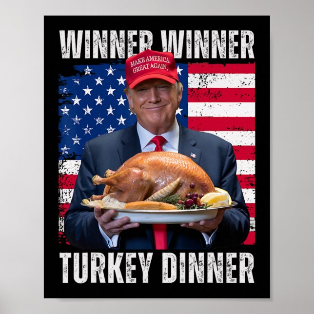 Poster Vencedor Turquia Janta Humor Engraçado Trump Do Qu (Frente)