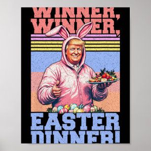 Poster Vencedor Vencedor Jantar de Páscoa Divertido Trump