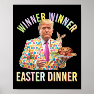 Poster Vencedor Vencedor Jantar de Páscoa Presidente Trum
