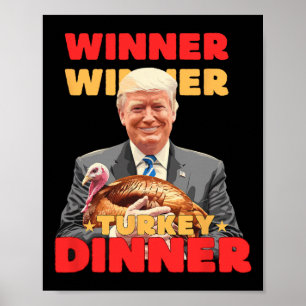 Poster Vencedor Vencedor Jantar de Peru Engraçado Dia de