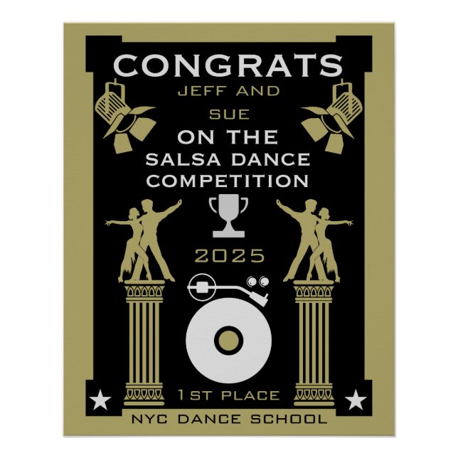 Póster Vencedores do Concurso Salsa Dance (Frente)
