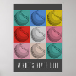 Poster Vencedores nunca deixam de ser a arte de Pop de be