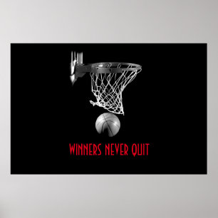 Poster Vencedores nunca param de jogar basquete