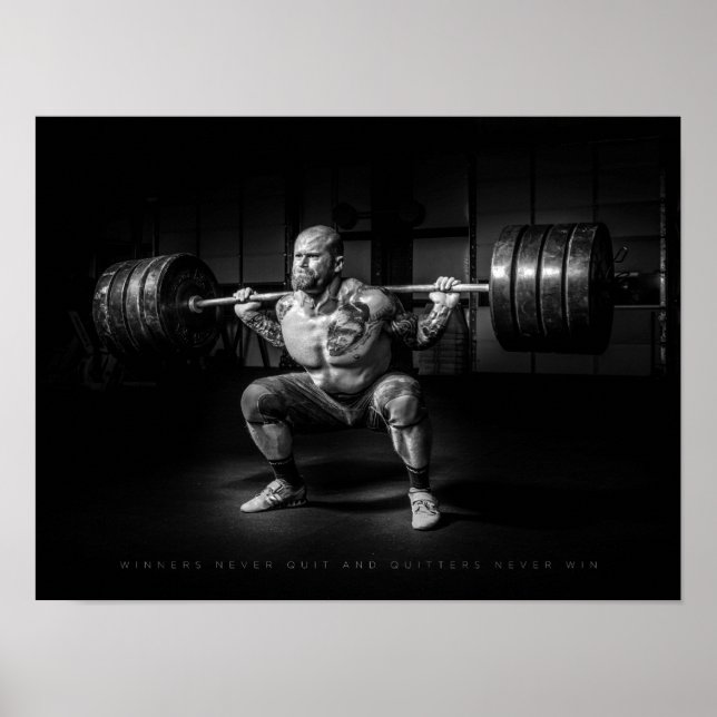 Poster Vencedores nunca saem | Gym Motivacional (Frente)