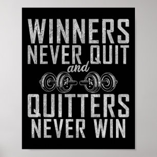 Poster Vencedores Nunca Sair E Quitters Nunca Ganhar Corp
