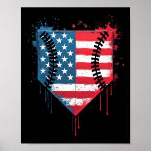 Poster Venda de garotos Sorvete Patriótico americano F