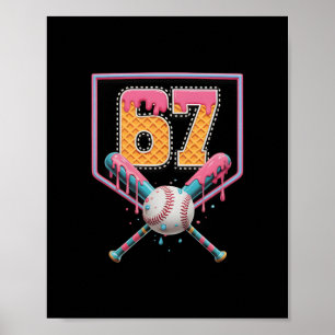 Poster Venda Drip Número 67 Diversão Seis Sete 6 7 Design