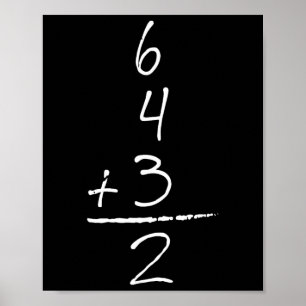 Poster Venda Inspirado Matemática 6 4 3 2 Dupla Jogada So