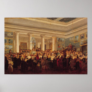 Poster Venda pública no lingote do hotel