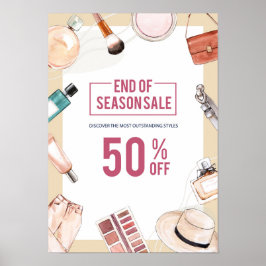 Poster Vendas de moda de aquarela