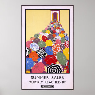 Póster Vendas do verão alcançadas rapidamente pelo