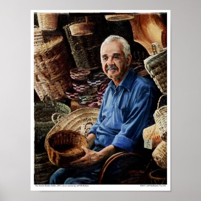 Póster Vendedor de Cesta Gentil (Frente)