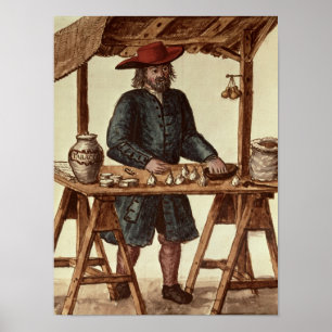 Póster Vendedor Venetian do tabaco