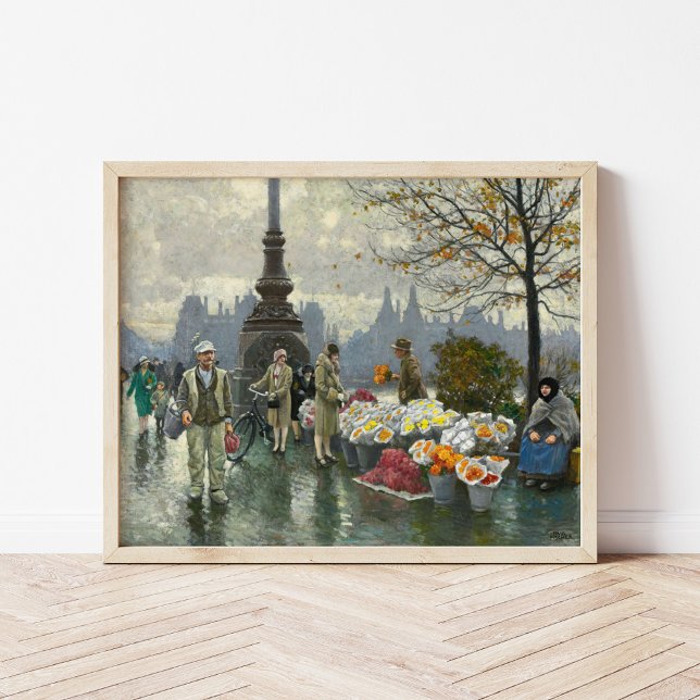 Poster Vendedores de flores | Paul Fischer (Criador carregado)