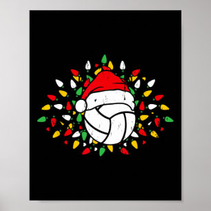 Poster Vendedores de Voleibol Santa Hat no Natal Presente