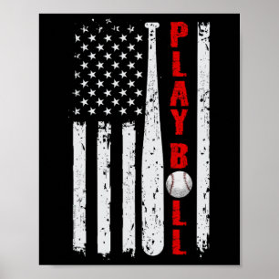 Poster Vender Bandeira Dos EUA Ll E T Play Ll Softll Vend
