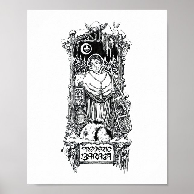 Poster Venerável Frederic Irenaeus Baraga (Frente)