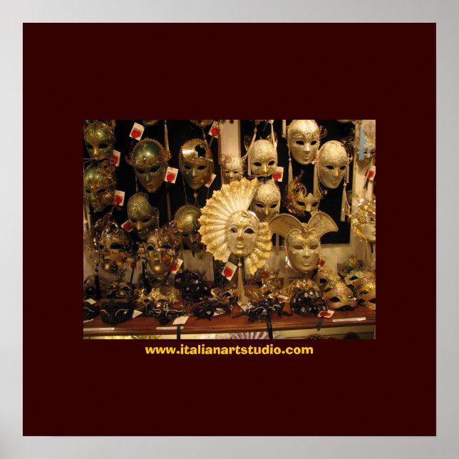 Póster Venetia Máscaras (Frente)