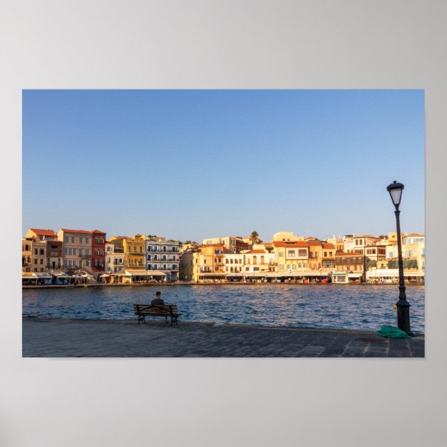 Poster Venetian Harbour, Chania, Creta, Grécia (Frente)