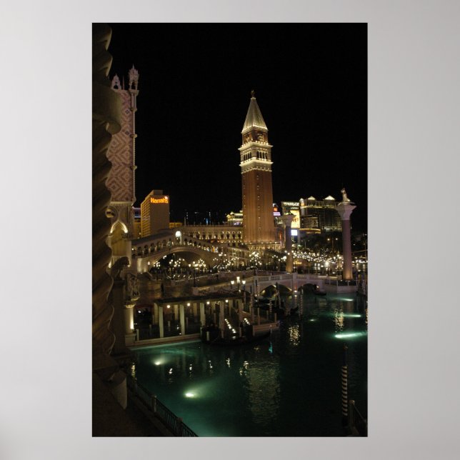 Póster Veneza à noite (Frente)