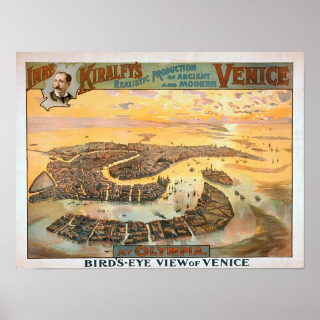 Póster Veneza antiga e moderna na olimpíada aérea (Frente)