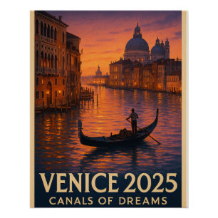 Póster Veneza - "Canais dos Sonhos