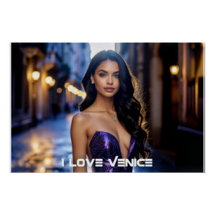 PÓSTER VENEZA - EU AMO VENEZA - ITÁLIA