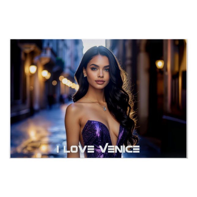 PÓSTER VENEZA - EU AMO VENEZA - ITÁLIA (Frente)
