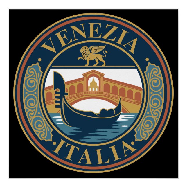 Póster Veneza Itália (Frente)