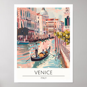 Poster Veneza Itália Arte Ilustração Viagem