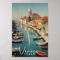 Veneza Itália Famoso Local de Viagens vintage