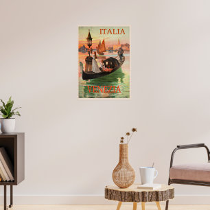 Poster Veneza, Itália pôster de viagem vintage