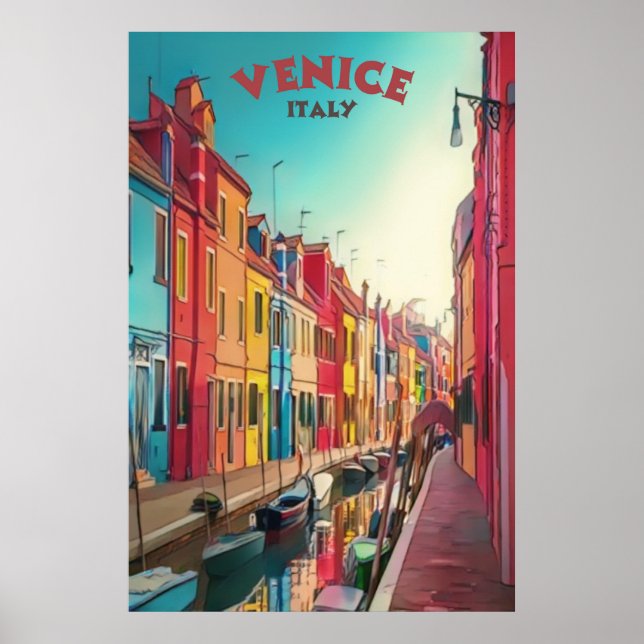 Poster Veneza Itália Viagem (Frente)