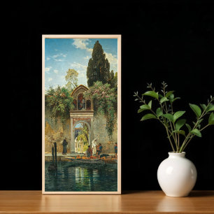 Poster Veneza, no portão do mosteiro de San Lazzaro