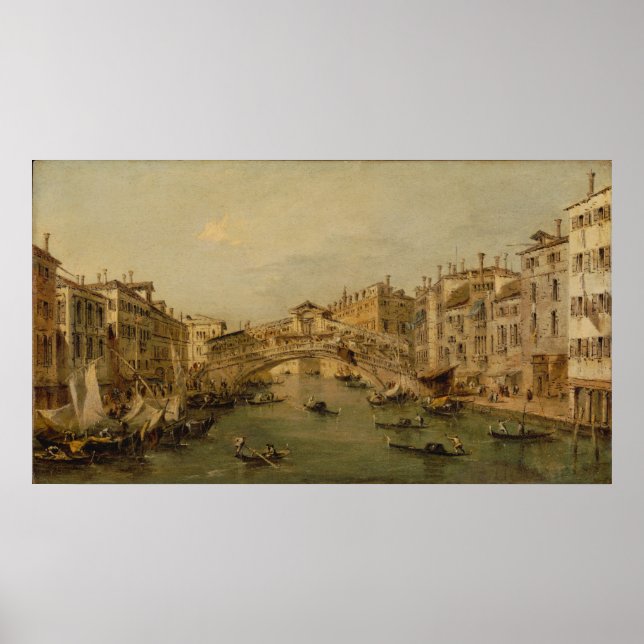Poster Veneza, o Rialto (Frente)