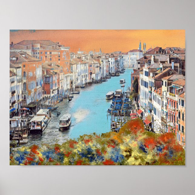 Poster VENEZA - Vista do CANAL GRANDE (Frente)
