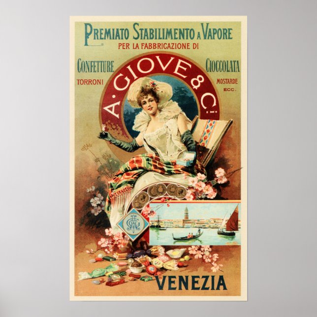Poster VENEZIA A Giove & Co Chocolate Candy Confecery (Frente)