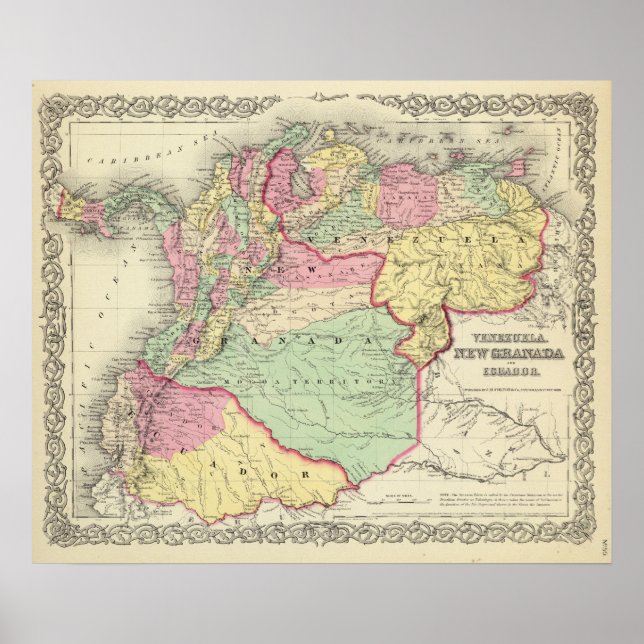 Póster Venezuela, Nova Granada E Equador (Frente)