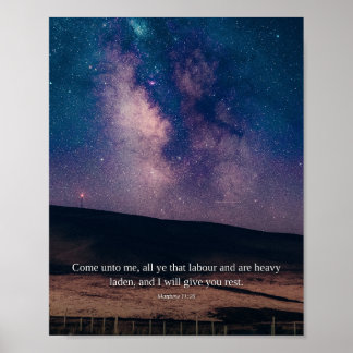 Poster Venha a Mim — Mateus 11:28 Arte