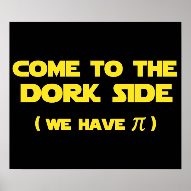 Poster Venha Ao Lado Dork Temos Pi (Frente)