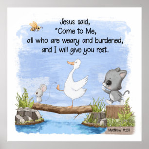 Poster Venha até mim e eu te darei o resto do Matthew 11: