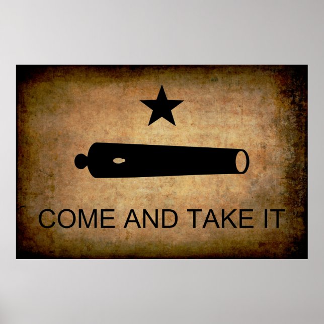 PÓSTER VENHA E PEGUE! BANDEIRA TEXAS 1835 (Frente)