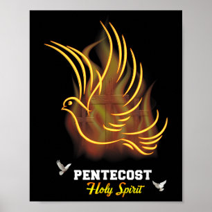 Poster Venha Espírito Santo Pombo Cruz Cristão Jesus Pent