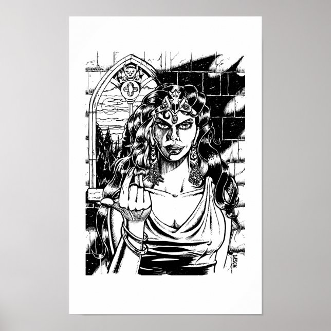 Poster "Venha para cá" - Ilustração de Tracy Lesch (Frente)